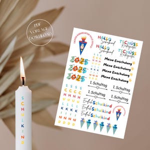 School enrollment candle tattoo