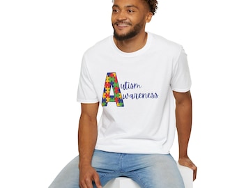 Camiseta de sensibilización sobre el autismo, camiseta de apoyo al autismo, algodón unisex