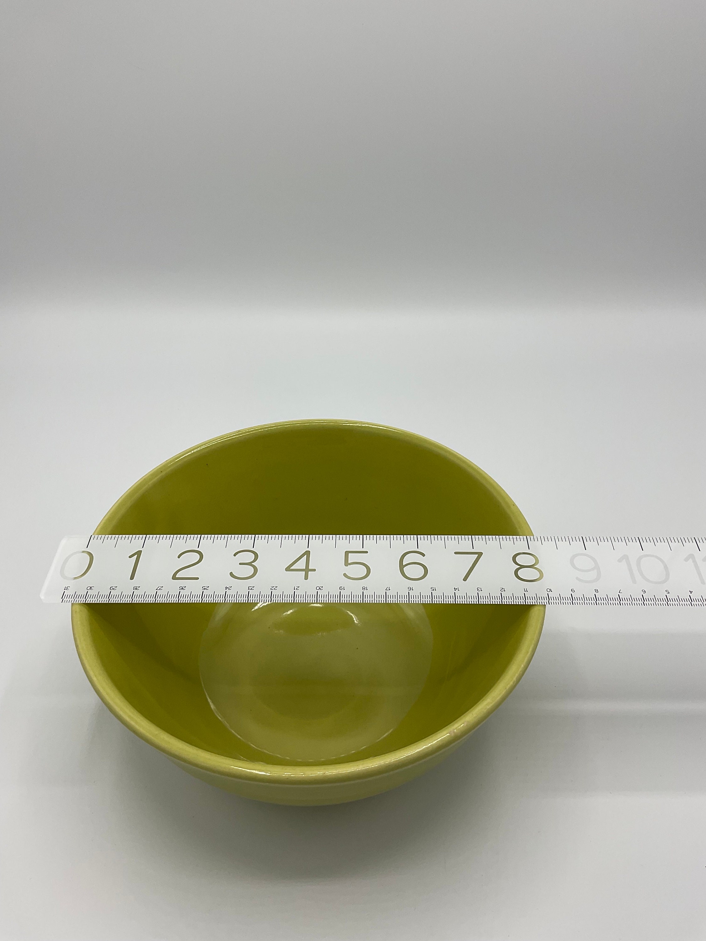 Vintage Bauer Pottery Chartreuse Gloss Pastel No. 18 Mixing Bowl