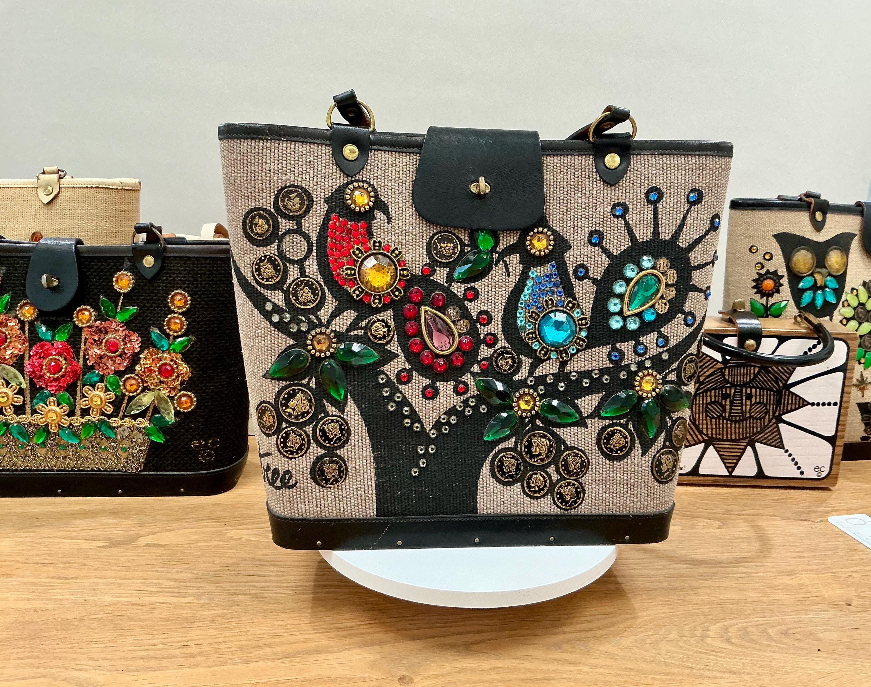 ♕エニッドコリンズ✴︎1960‘s◆Enid Collins✴︎Box bag◆✴︎ ☆Vintage 1960's Enid Collins Cats Box Bag