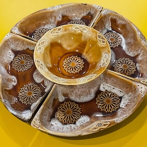Vintage Wade of California 5 Piece Chip and Dip Set