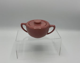 Vintage Bauer Pottery Pink Monterey Moderne Sugar Bowl