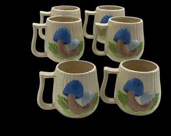 Merry Mushrooms by Arnel's Vintage 1970s Canister Set, Cottagecore