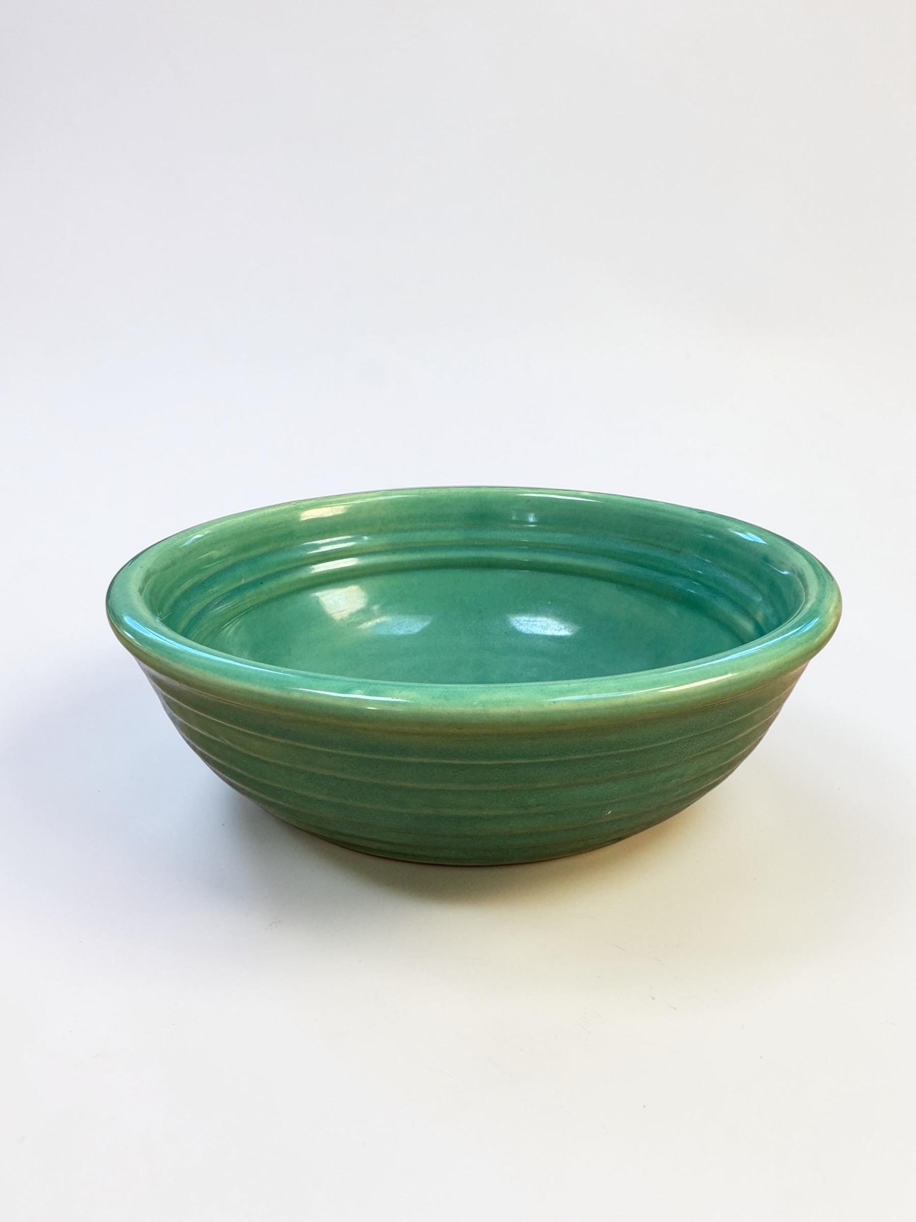 Vintage Bauer Green Bowl - Etsy