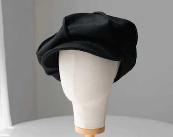 Chapeau gavroche surdimensionné sur mesure, casquette gavroche ample, chapeau en laine surdimensionné pour homme/femme, chapeau gavroche fait main, style vintage