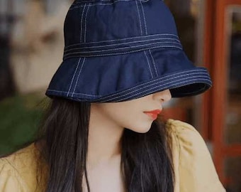 Bob à large bord S M, seau pour femme, chapeau de soleil pour femme, chapeau d'été pour femme, chapeau de plage pour femme, chapeau pliable, cadeau pour elle