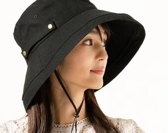 Cappello Da Pescatore A Tesa Larga Con Stamapa Di Bradipo – Unisex, Impacchettabile, Protezione UV – Nero - 2