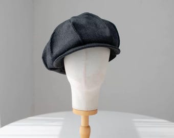 Unisex Newsboy Cap, Custom Made Oversized Newsboy Hat, Slouchy Newsboy Cap, Winter Wool Hat, Handmade Newsboy Cap Hat, Gift for Him Her