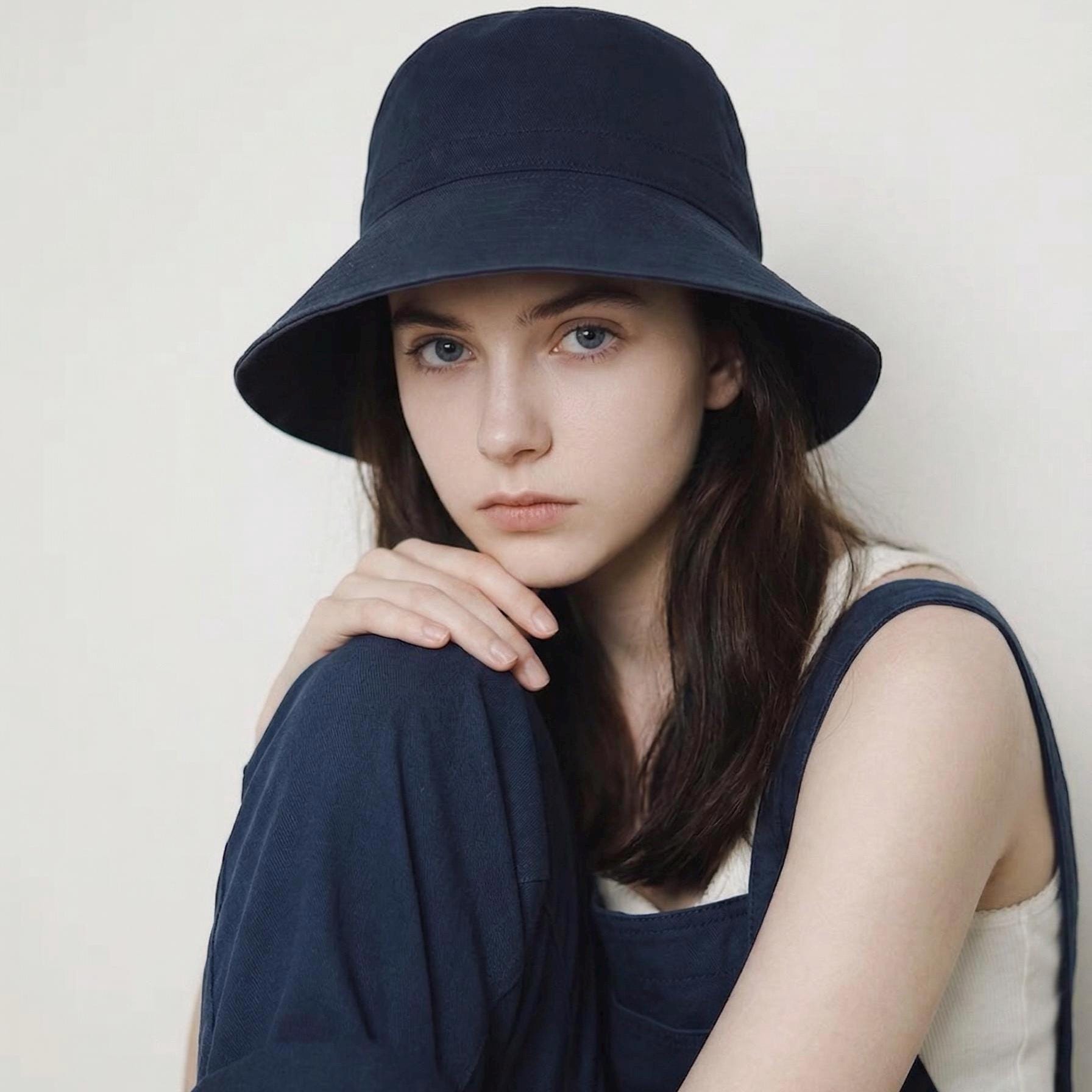 100% Cotton Bucket Hat for Women, Packable Summer Sun Hat, Adjustable Short Brim Travel Hat, Chemo Hat