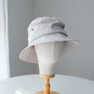 Custom Bucket Hat, Large Bucket Hat for Women, Sun Hat for Women, Summer Hat for Women, Beach Hat for Women, Foldable Hat,  100% Linen Hat