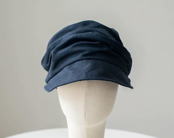 Two Way Newsboy Cap, Fall Winter Newsboy Cap for Women, 100% Linen Hat for Women, Summer Hat for Women, Chemo Hat, Gift for Her