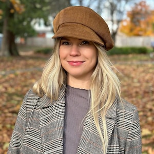 Benutzerdefinierte Cord Schiebermütze für Frauen / Männer, Frühling/Herbst/Winter Mütze für Frauen / Männer, Hut für Frauen, Samt Schiebermütze für Frauen,Weihnachtsgeschenk