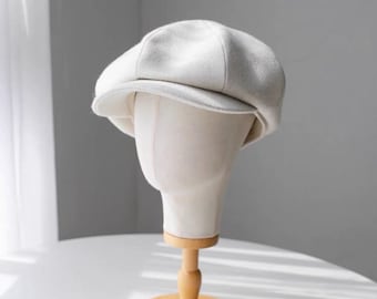 Chapeau gavroche surdimensionné sur mesure, casquette gavroche ample unisexe, chapeau en laine surdimensionné pour homme/femme, chapeau gavroche fait main, cadeau pour lui et elle