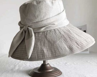 Cappello da pescatore leggero a tesa larga da donna