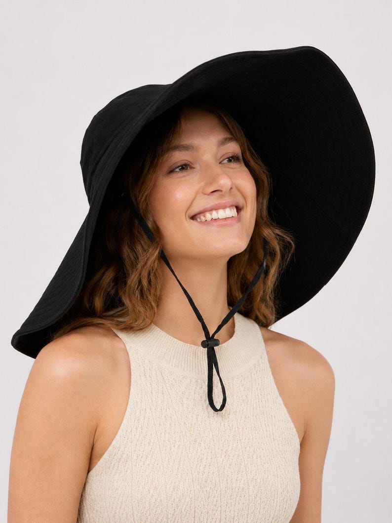 Oversized Brim UV Protection Hat - Lightweight, Breathable Sun Hat for Women - Perfect for Beach, Gardening, and Outdoor Activities image 18