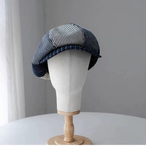 Custom Made Extra Oversized Newsboy Hat, Slouchy Newsboy Cap, Oversized Linen Hat for Men/Women, Handmade Newsboy Cap Hat, Vintage Style