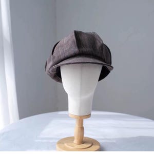 Custom Made Oversized Newsboy Hat, Slouchy Newsboy Cap, Oversized Linen Hat for Man/Women, Handmade Newsboy Cap Hat, Vintage Style