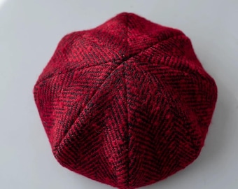 Oversize Wollmütze, Unisex Wollmütze, Baskenmütze für Große Noggin, Handgefertigte 100% Wollmütze, Slouchy Baskenmütze, Individuelle Wollmütze, Geschenk für Ihn