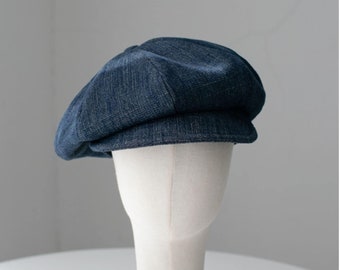 Casquette gavroche oversize en denim unisexe, chapeau printemps/été/automne pour homme femme, chapeau gavroche pour homme femme, cadeau de vacances, Git pour elle