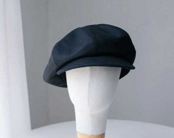 Chapeau gavroche surdimensionné sur mesure, casquette gavroche ample, chapeau en lin surdimensionné pour homme/femme, chapeau gavroche fait main, style vintage