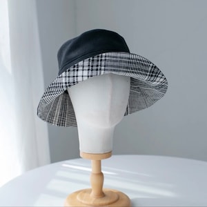 Custom linen bucket hat, Large Size Bucket Hat, Bucket Hat for Women, Sun Hat for Women Girl,Spring/Summer Bucket Hat for Women
