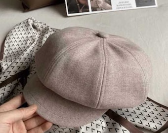 Newsboy Cap for Women, Fall/Winter Hat for Women, Newsboy Hat for Women, Neutral Colour Hat for Women,Holiday Gift,Git for her, Wool Blend