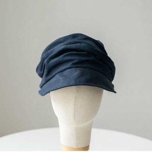 Two Way Newsboy Cap, Fall Winter Newsboy Cap for Women, 100% Linen  hat for Women, Summer Hat for Women, Holiday Gift,Git for her