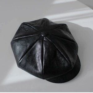 Unisex Newsboy Cap, Custom Made Oversized Newsboy Hat, Slouchy Newsboy Cap, Oversized Leather Hat, Handmade Newsboy Cap Hat,Gift for Him Her image 8