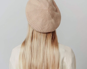 Soft Knitted Wool Beret Hat | Women display picture 1