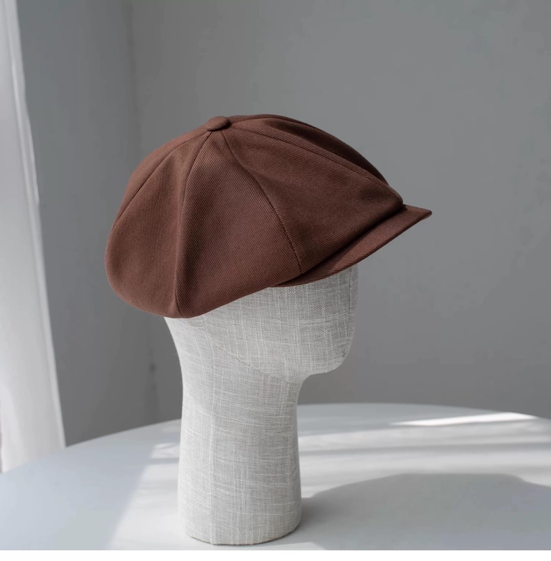 Unisex Newsboy Cap, Custom Made Oversized Newsboy Hat, Slouchy Newsboy Cap, Handmade Newsboy Cap Hat, Vintage Style,Gift for Him/Her image 11