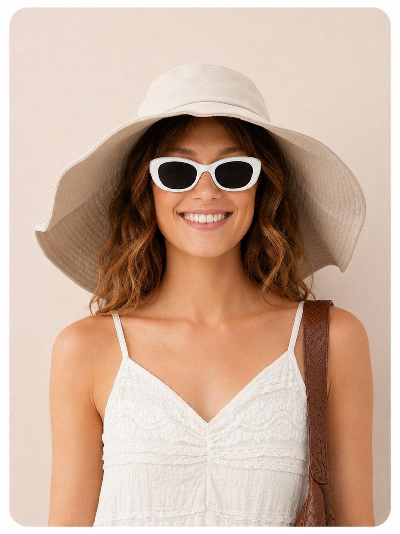 Oversized Brim UV Protection Hat - Lightweight, Breathable Sun Hat for Women - Perfect for Beach, Gardening, and Outdoor Activities image 19