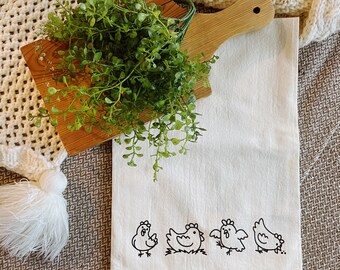 Farm collection Organic Cotton Flour Sack Kitchen Towel - Highly absorbent. by LeMilletBoutique