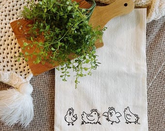 Farmhouse Tea Towel Cotton Kitchen Towel Rustic Kitchen Decor Cute Design Gift for Home Country Style Towel