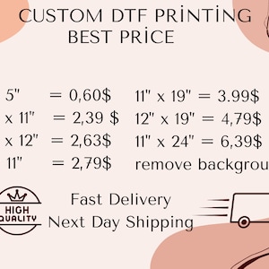 DTF Transfers , Custom DTF Transfers, Custom Gang Sheets , Ready To Press , Full Color Transfers, Full Color Custom DTF Print