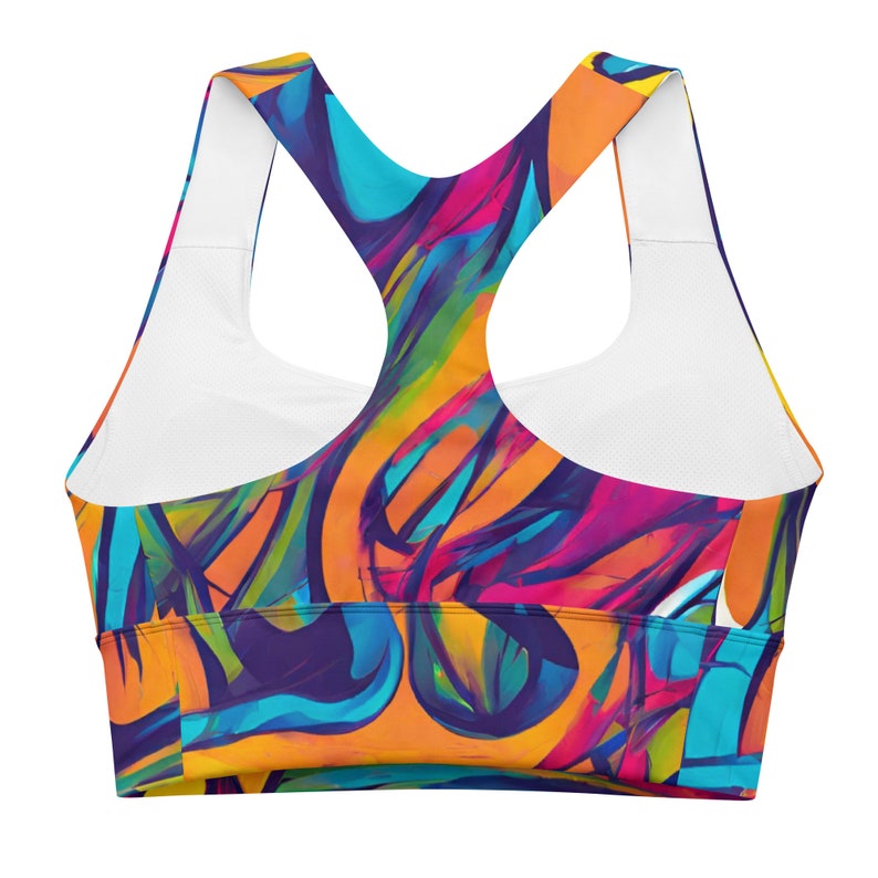 Graffiti Airbrush Love Print Sports Bra