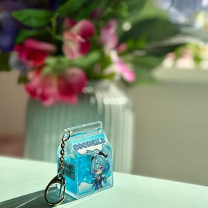 Llavero Ganyu – Arte de fan de Genshin Impact / Charm Shaker / Lindo regalo de anime