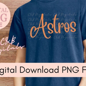 Astros PNG file for dtf, screen print and sublimation