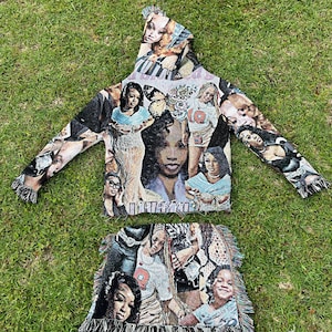 Tapestry hoodie with skirt or shorts set