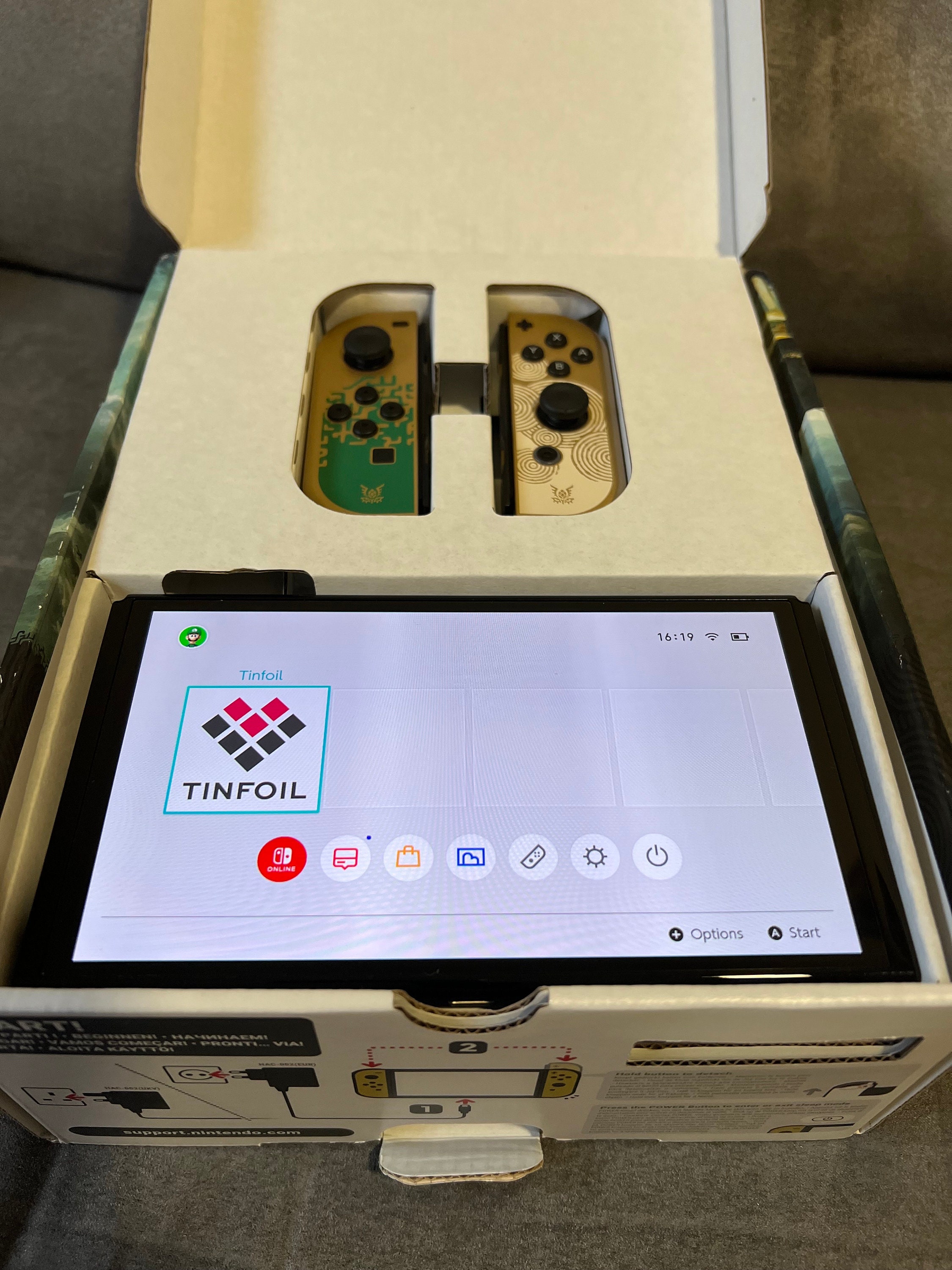 Nintendo Switch OLED Zelda TOTK Edition Modded Modchip Tinfoil 256gb - Etsy