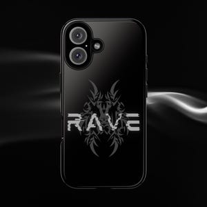 Capa Rave Techno para iPhone, Samsung Galaxy e Google Pixel - Capa Cyber Tribal Glitch Y2K