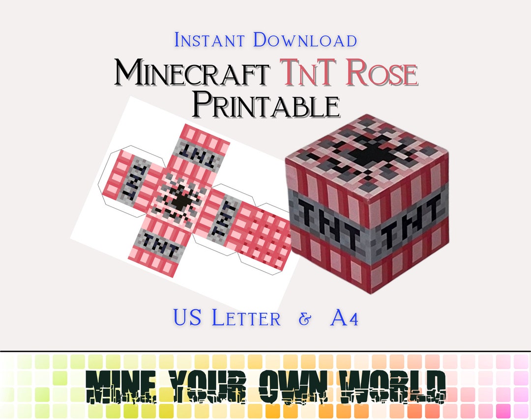 Minecraft Tnt Birthday Candles Printable