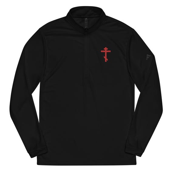 Embroidered Quarter zip pullover