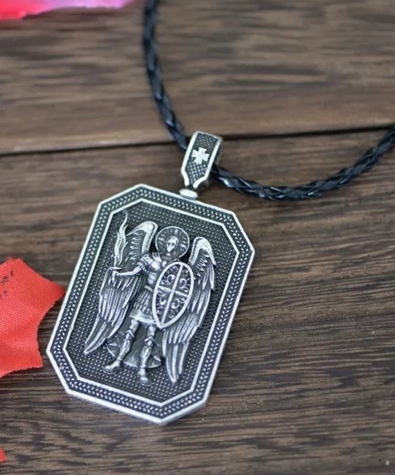 St Michael Necklace Titanium Steel