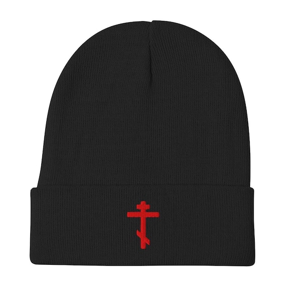 Orthodox cross Embroidered Beanie