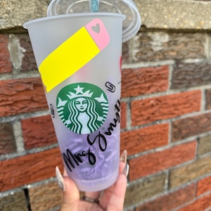 Personalisierte Lehrer Anerkennung Starbucks Tasse - 24 oz Kalte Tasse