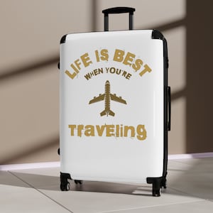 Travel Suitcase with Wheels Travel Airplane Suitcase Design Travel Luggage Gift for Her Travel Suitcase with TSA Lock