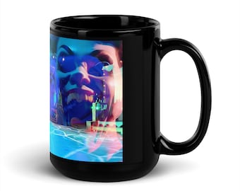 SRL Circus Black Glossy Wine Mug