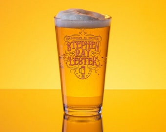 Banjos and Beer pint glass