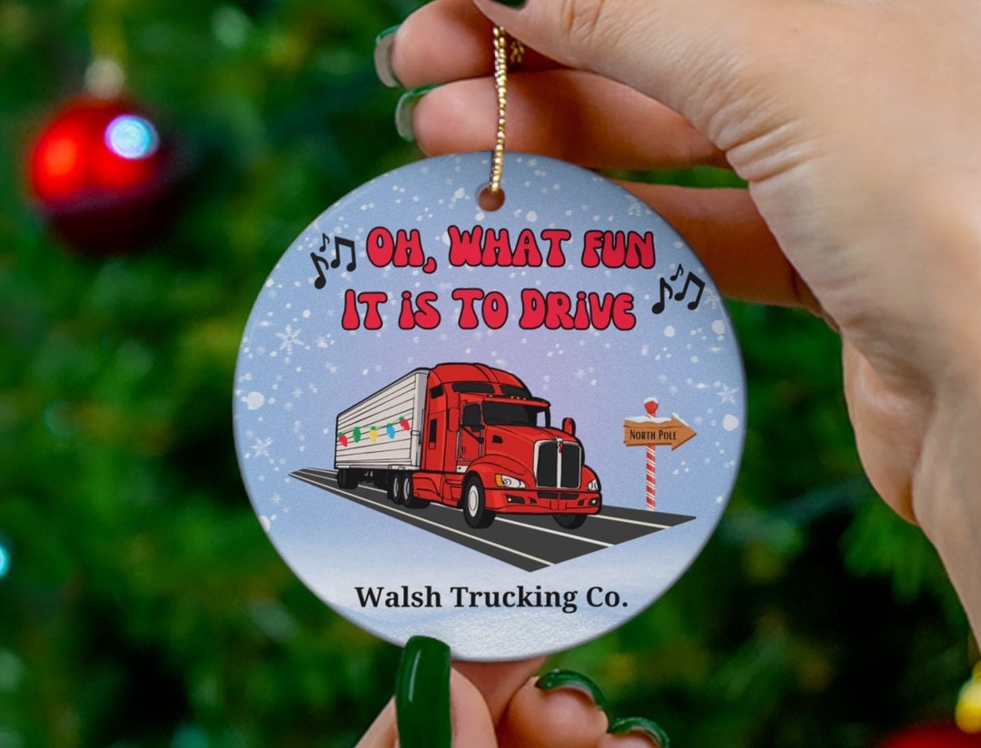 Truck Driver Christmas Gift, Personalized Christmas Ornament for Truck