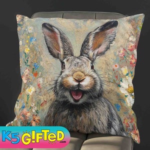 Beatrix Potter Rabbit Pillow: full or case only, spun polyester or faux suede